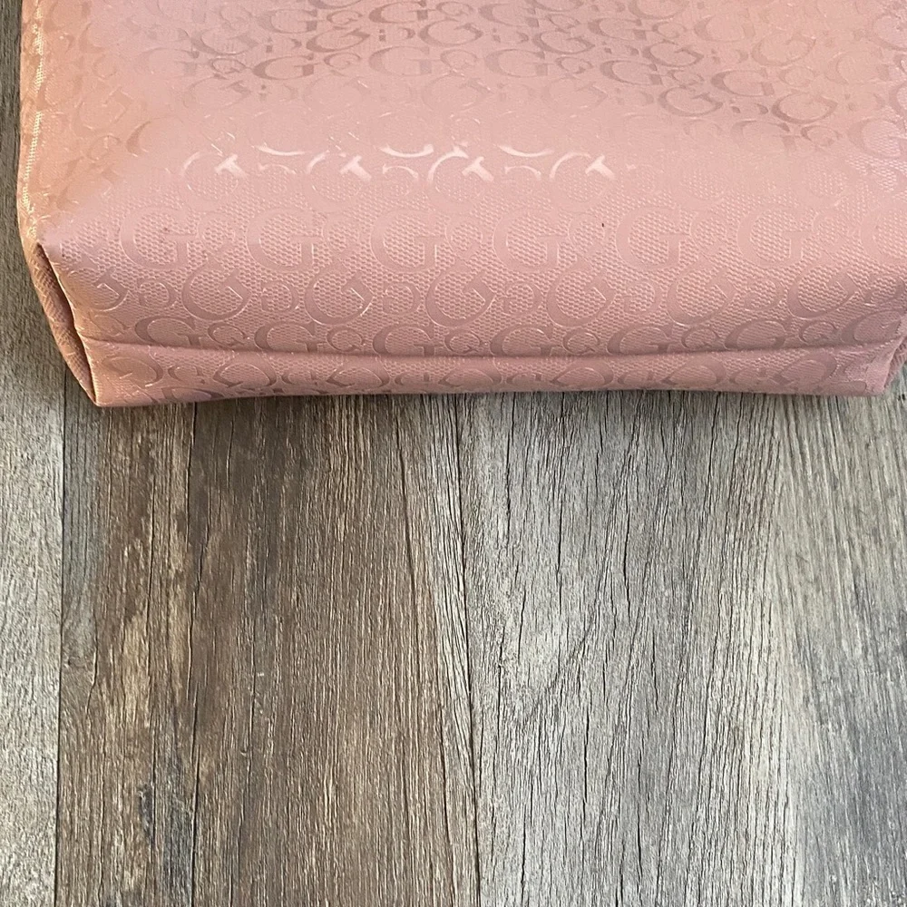 GUESS Pink Logo Cosmetic Bag